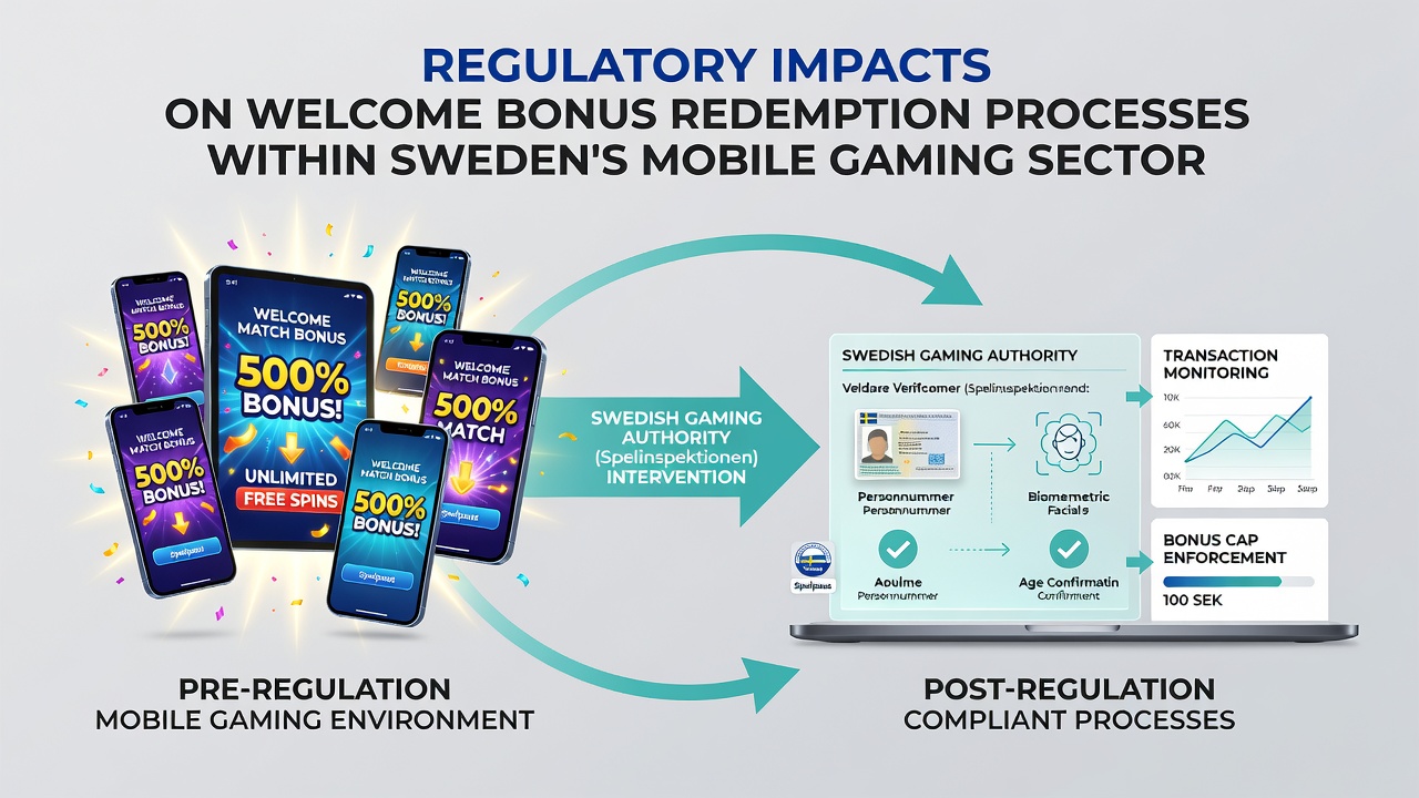 Mobile casino app screen displaying regulated welcome bonus terms and verification prompts
